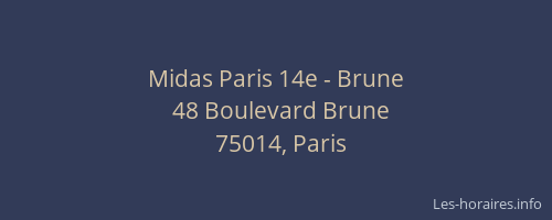 Midas Paris 14e - Brune
