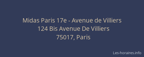 Midas Paris 17e - Avenue de Villiers