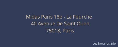 Midas Paris 18e - La Fourche