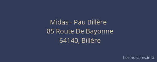 Midas - Pau Billère