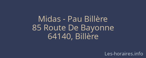 Midas - Pau Billère