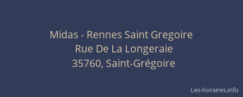 Midas - Rennes Saint Gregoire