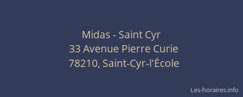 Midas - Saint Cyr