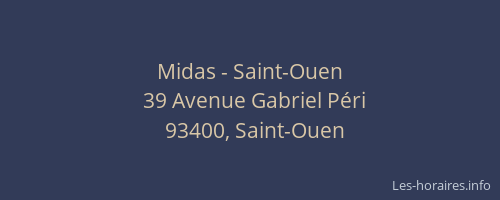 Midas - Saint-Ouen