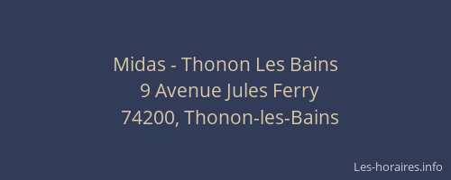 Midas - Thonon Les Bains