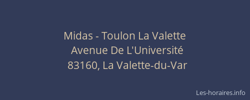 Midas - Toulon La Valette