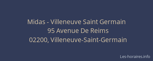 Midas - Villeneuve Saint Germain