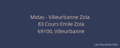 Midas - Villeurbanne Zola