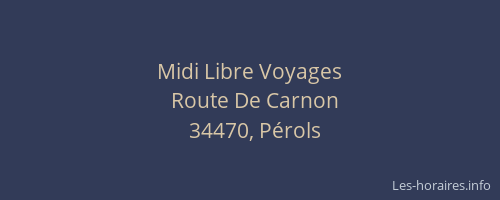 Midi Libre Voyages