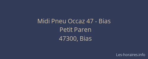 Midi Pneu Occaz 47 - Bias