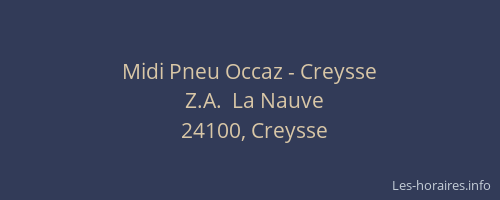 Midi Pneu Occaz - Creysse