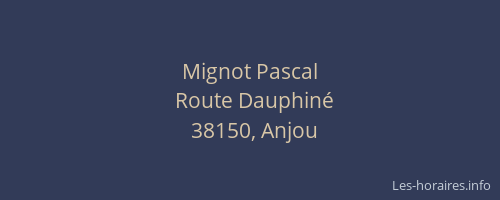 Mignot Pascal