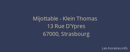 Mijottable - Klein Thomas