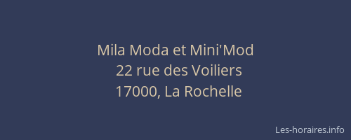 Mila Moda et Mini'Mod