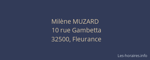Milène MUZARD