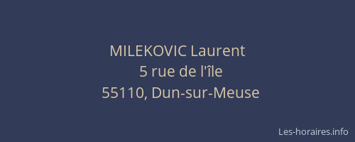 MILEKOVIC Laurent