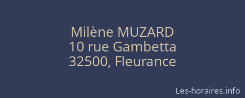 Milène MUZARD