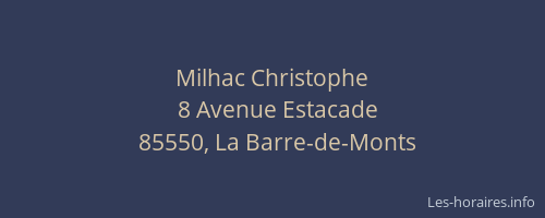 Milhac Christophe