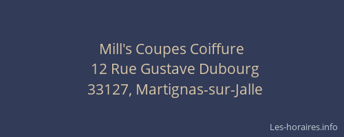 Mill's Coupes Coiffure
