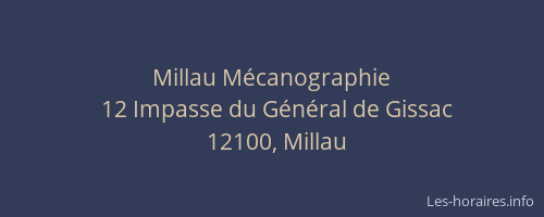 Millau Mécanographie