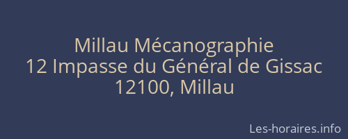 Millau Mécanographie