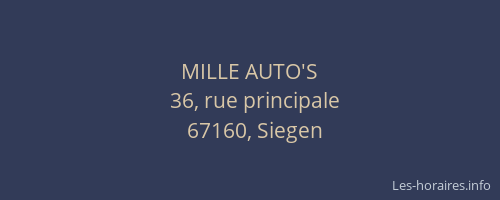 MILLE AUTO'S