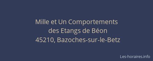 Mille et Un Comportements