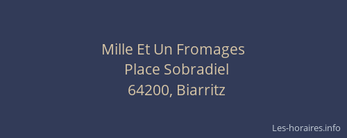 Mille Et Un Fromages