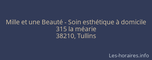 Mille et une Beauté - Soin esthétique à domicile