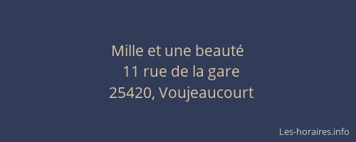 Mille et une beaut&eacute;