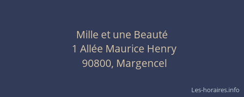 Mille et une Beaut&eacute;