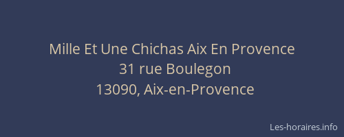Mille Et Une Chichas Aix En Provence