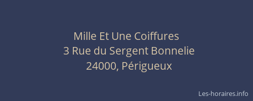 Mille Et Une Coiffures