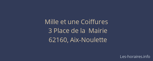 Mille et une Coiffures