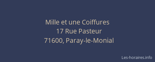 Mille et une Coiffures