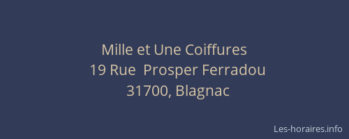 Mille et Une Coiffures