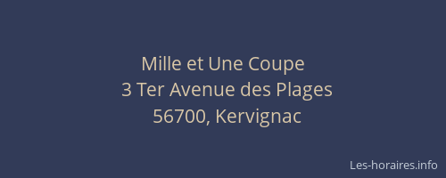 Mille et Une Coupe