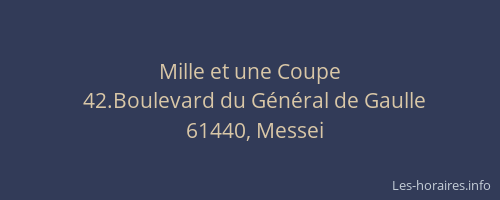Mille et une Coupe