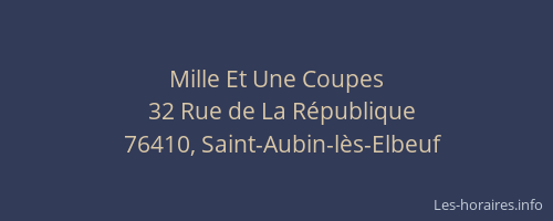Mille Et Une Coupes