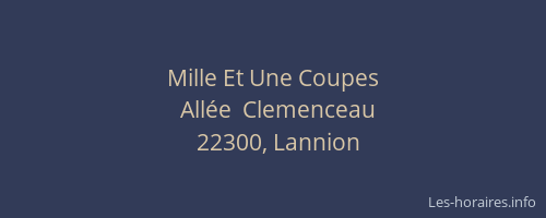 Mille Et Une Coupes