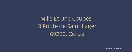 Mille Et Une Coupes