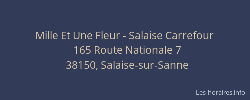 Mille Et Une Fleur - Salaise Carrefour