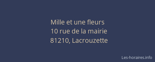 Mille et une fleurs