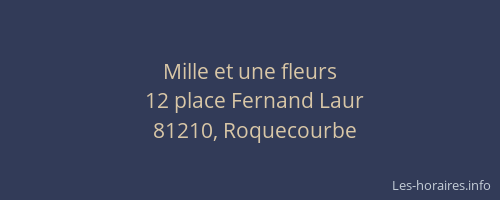 Mille et une fleurs