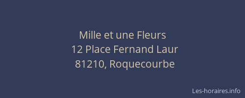 Mille et une Fleurs