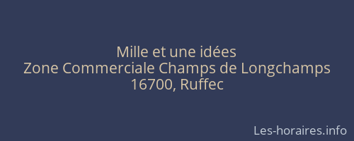 Mille et une idées