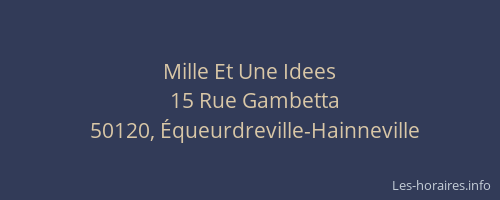 Mille Et Une Idees