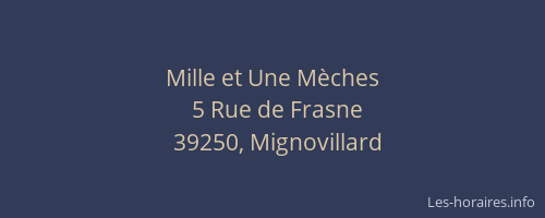 Mille et Une M&egrave;ches