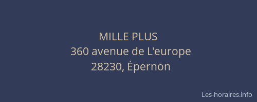 MILLE PLUS