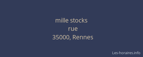 mille stocks
